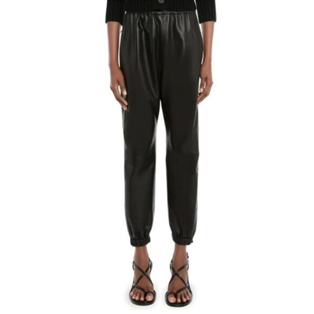H&M Vegan Leather Pants sz 2 Jogger NWOT # N658